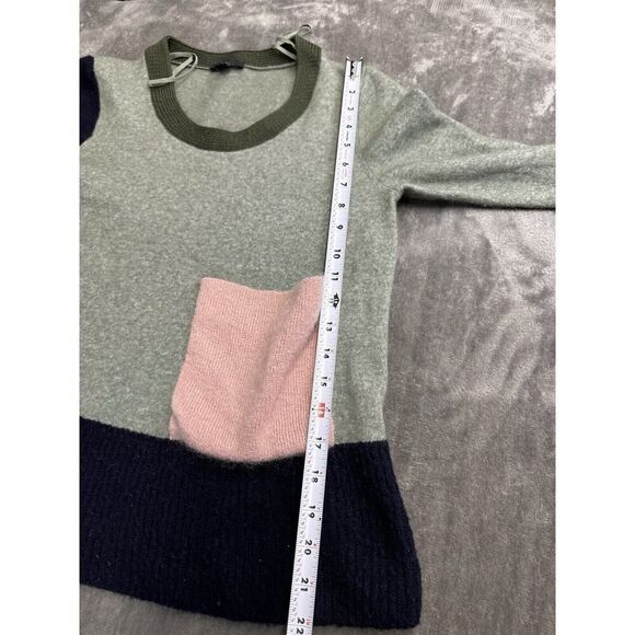 COS color block green/blue/ pink wool knit Sweater Small - Picture 8 of 14
